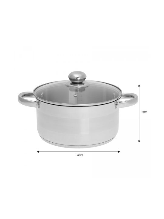 KING Hoff Tiefer Topf aus Aluminium 4Es / 22cm