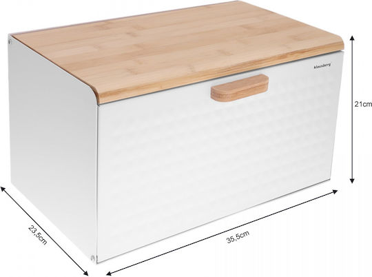 Klausberg Bread Box made of Bamboo Gray 23.5x23.5x21cm