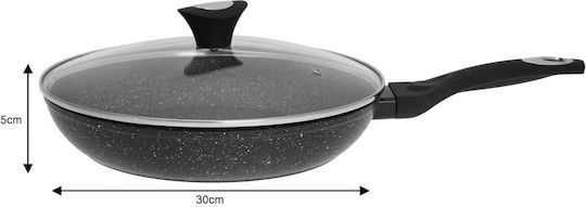 Klausberg Pan Mit Deckel aus Aluminium mit Steinbeschichtung 30cm
