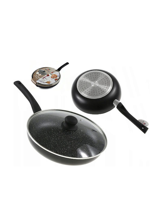 KING Hoff Pan With Lid made of Aluminum with Non-Stick Coating 26cm