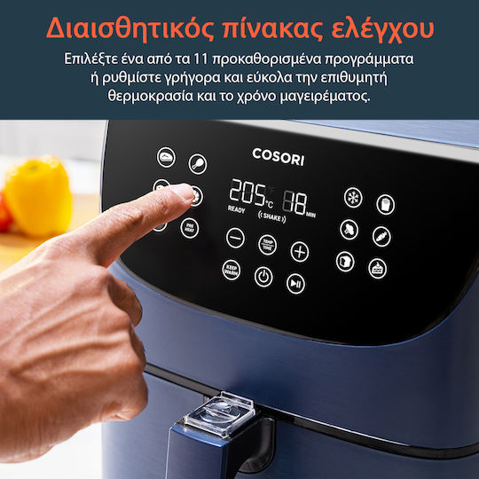 Cosori Premium Air Fryer με Wi-Fi 5.5lt Μπλε