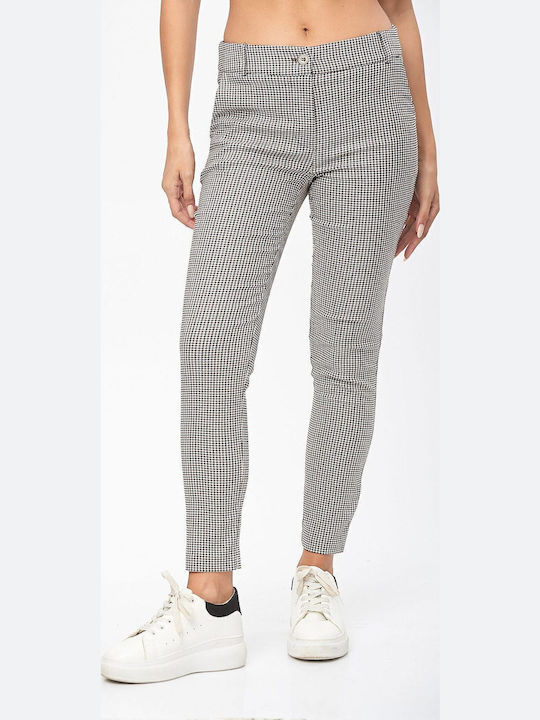 Damen Stoff Hose Geprüft Gray