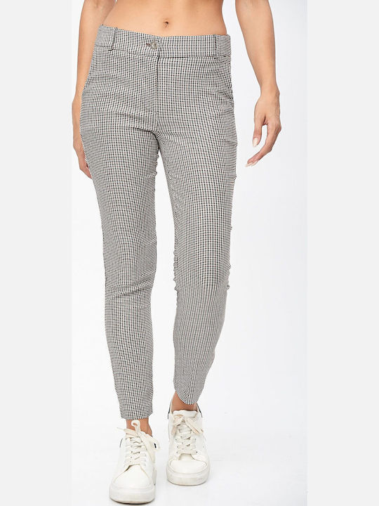 Damen Stoff Hose Geprüft Gray