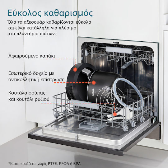Cosori Multi-Function Cooker 5.7lt 1100W Black