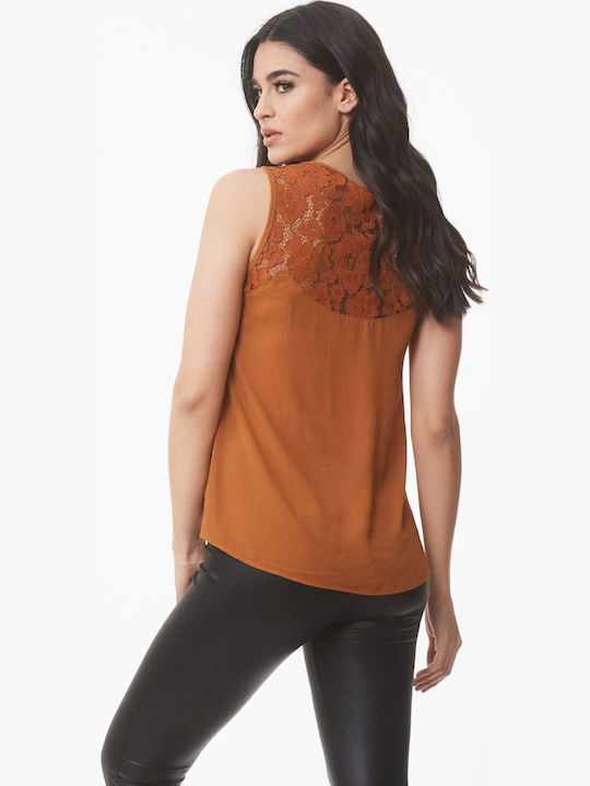 Damen Bluse Ärmellos Aukra
