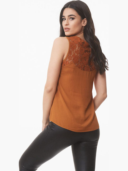 Damen Bluse Ärmellos Aukra