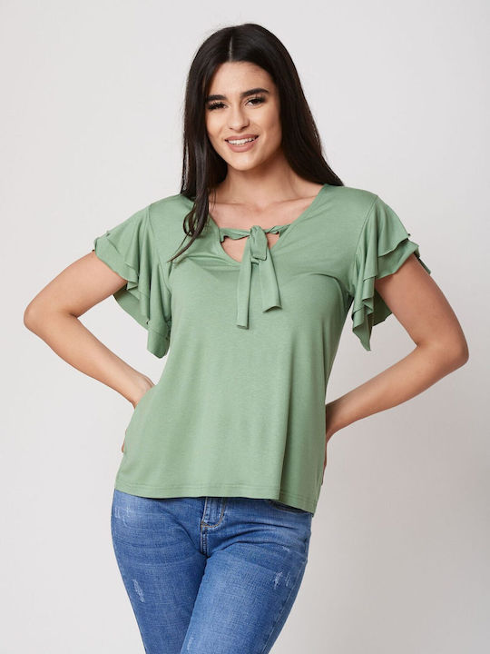 Boutique Women's Blouse with V Neckline Veraman