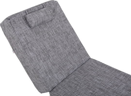 HomeMarkt Sunbed Cushion with Backrest Sifnos Gray 70x200cm