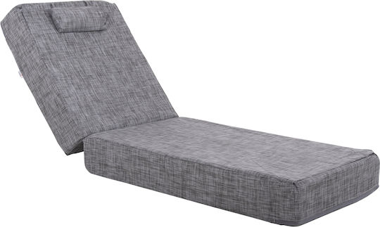 HomeMarkt Sunbed Cushion with Backrest Sifnos Gray 70x200cm
