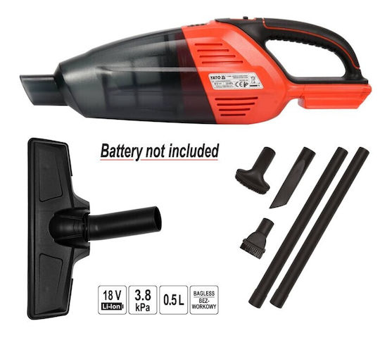 Yato Επαναφορτιζόμενη Σκούπα 2 σε 1 Stick & Χειρός 18V Μαύρη YT-85680
