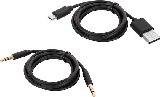 Kruger & Matz F7A Ασύρματα / Ενσύρματα Over Ear Ακουστικά με 16 ώρες Λειτουργίας Μαύρα