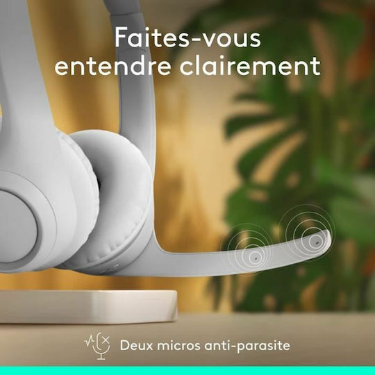 Logitech Zone 300 Wireless On Ear Multimedia Headphone with Microphone Bluetooth White