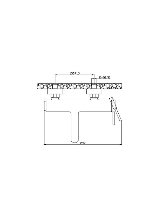 Karag Joan Mixing Bathtub Shower Faucet Silver