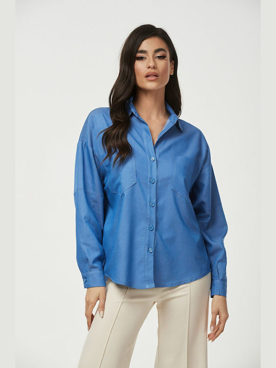 Ecstasy Damen Bluse Blau