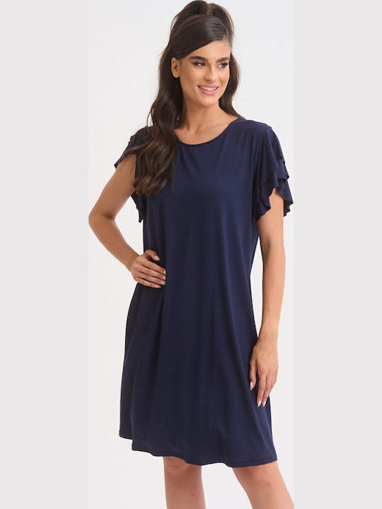 Summer Evening Dress Dark Blue