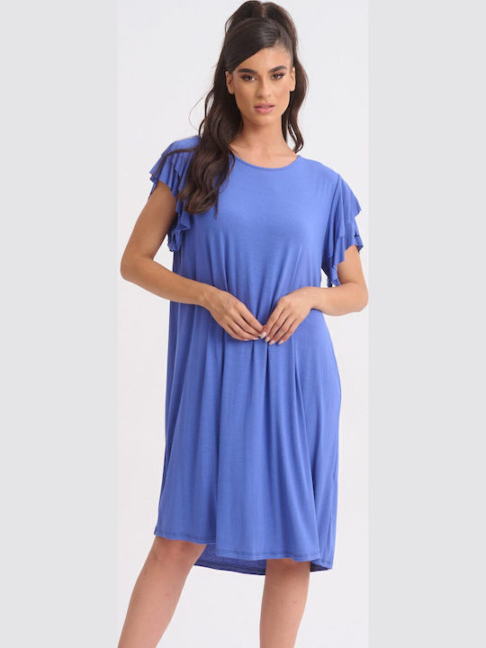Summer Evening Dress Dark Blue