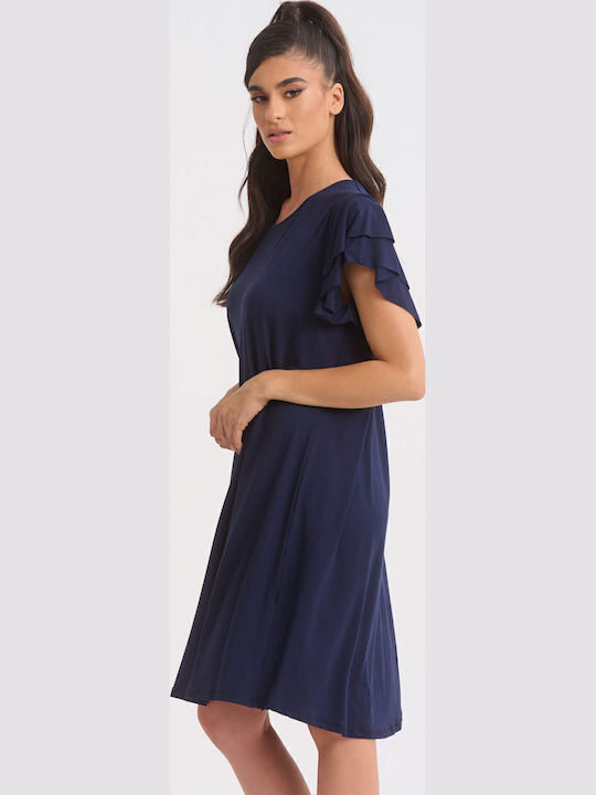 Summer Evening Dress Dark Blue