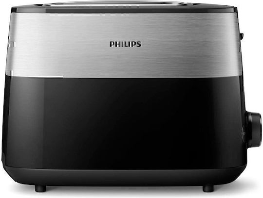 Philips Φρυγανιέρα 2 Θέσεων 830W Μαύρη