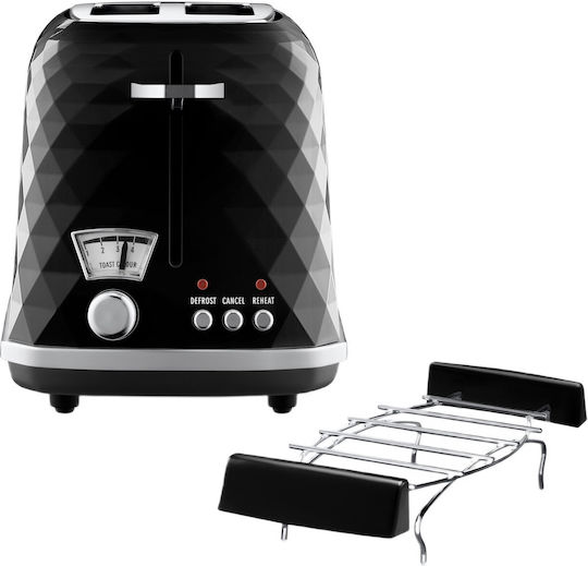 De'Longhi Brillante Toaster 2 Slots 900W Black