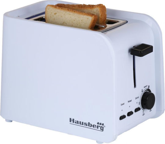 Hausberg Φρυγανιέρα 2 Θέσεων 750W Λευκή
