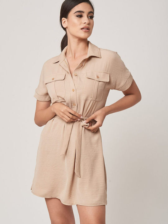 Mini Kleid Beige