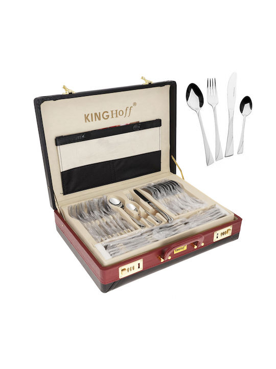 KING Hoff Cutlery Set Stainless Silver 72pcs