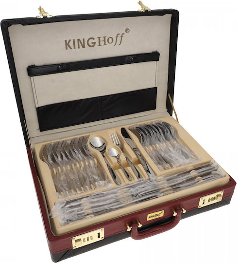 KING Hoff Besteckset Edelstahl Silber 72Stück