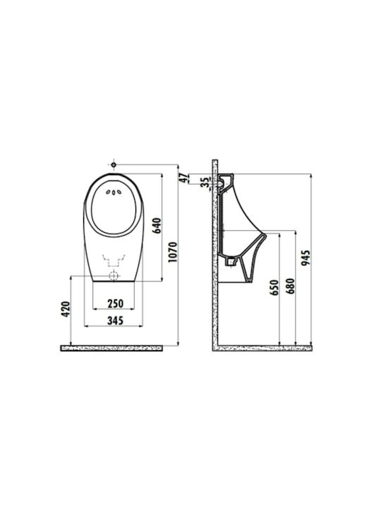 Creavit Urinal Weiß