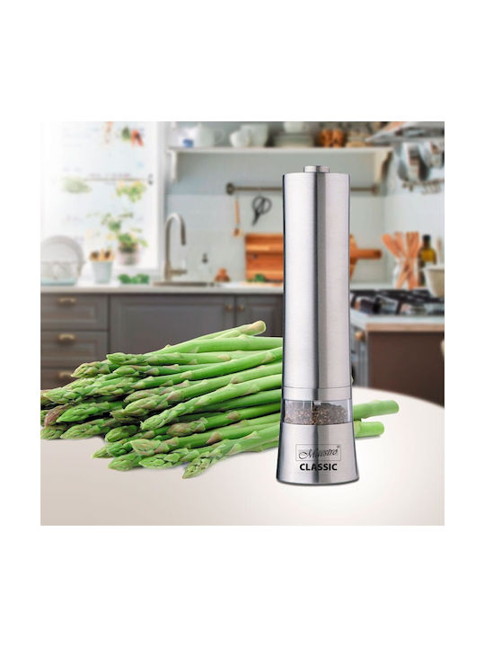 Maestro Electric Set Spice Mills made of Metal in Silver Color 1pcs