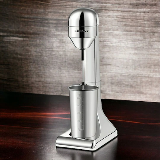 Sokany Φραπεδιέρα Επιτραπέζια 100W με 2 Ταχύτητες Inox
