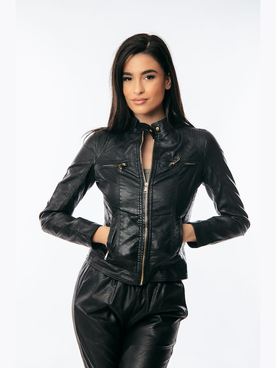 Γυναικείο Biker Jacket Μαύρο