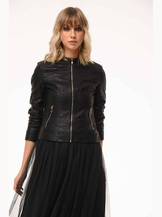 Γυναικείο Biker Jacket Μαύρο