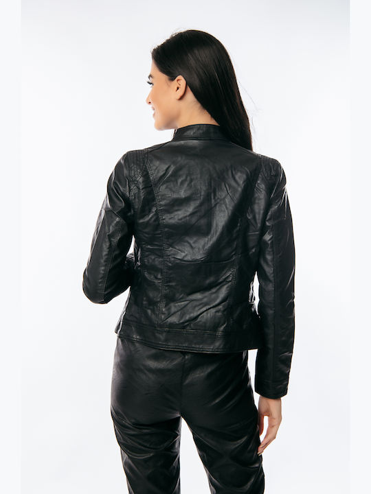 Γυναικείο Biker Jacket Μαύρο