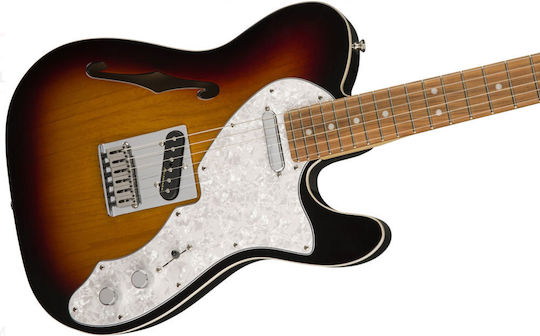 Fender Deluxe Thinline Chitară Electrică Telecaster cu SS Configurație Doze 3-Color Sunburst cu Husă