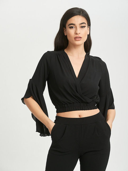 Ths-Fashion Women's Blouse Black