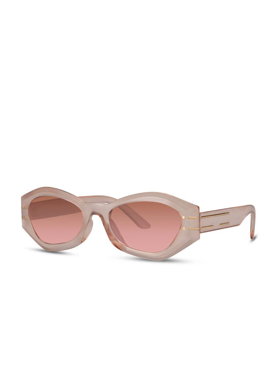 Solo-Solis Women's Sunglasses with Pink Plastic Frame and Pink Gradient Lens NDL6773