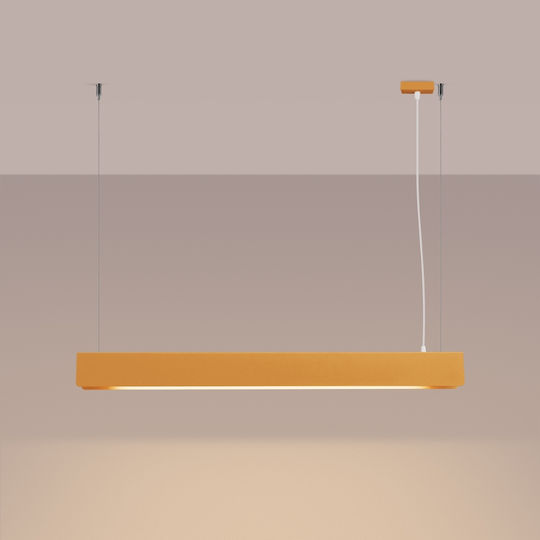 Sollux Hanglamp Κρεμαστό Φωτιστικό Χρυσό LED με Θερμό Λευκό Φως 120x8εκ.