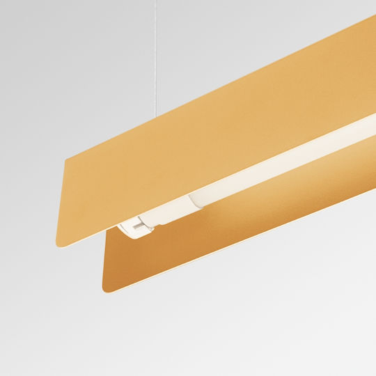 Sollux Hanglamp Κρεμαστό Φωτιστικό Χρυσό LED με Θερμό Λευκό Φως 120x8εκ.