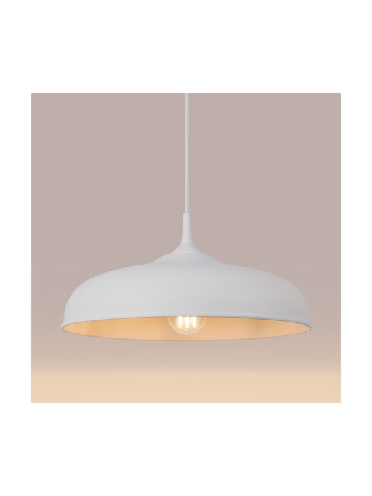 Sollux Gina Pendant Light White with Socket E27 38cm