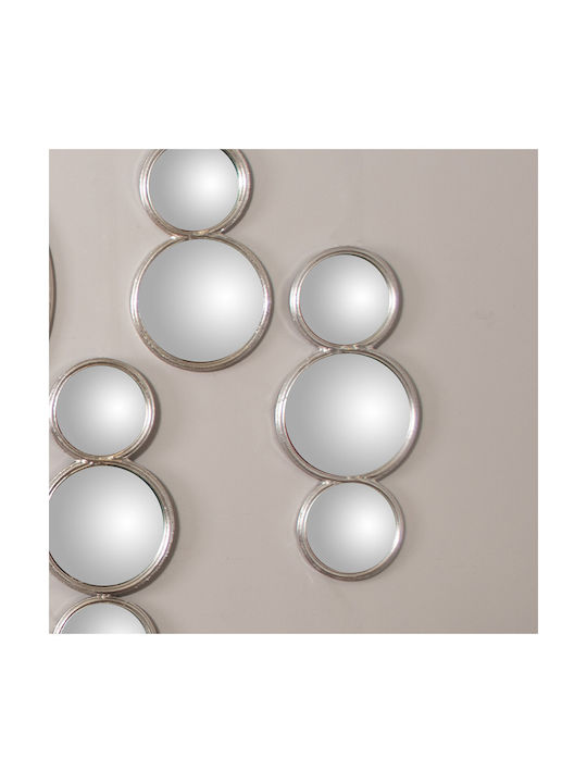 Alexandra House Living Wall Mirror with Silver Metallic Frame 58x23cm 1pcs