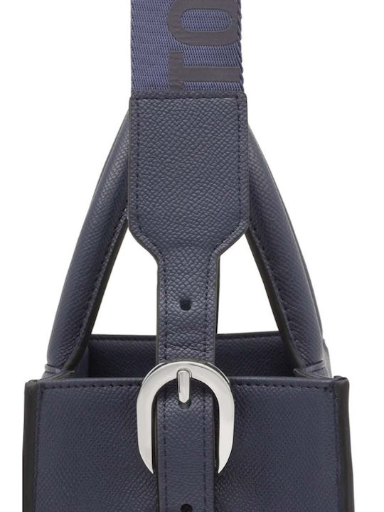 Tous Leather Women's Bag Shopper Shoulder Navy Blue