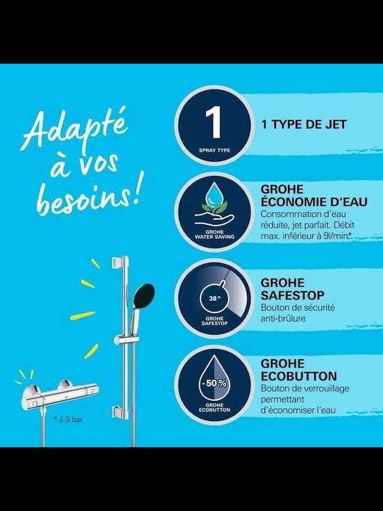 Grohe Start Coloană de duș fără Baterie Argintiu
