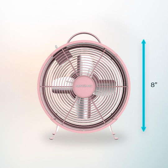 Cecotec EnergySilence 400 RetroDesk Box Fan 25W Διαμέτρου 20cm Ροζ