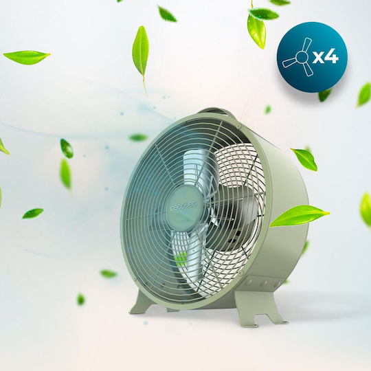 Cecotec EnergySilence 400 RetroDesk Box Ventilator 25W Lüfterdurchmesser 20cm Grünes