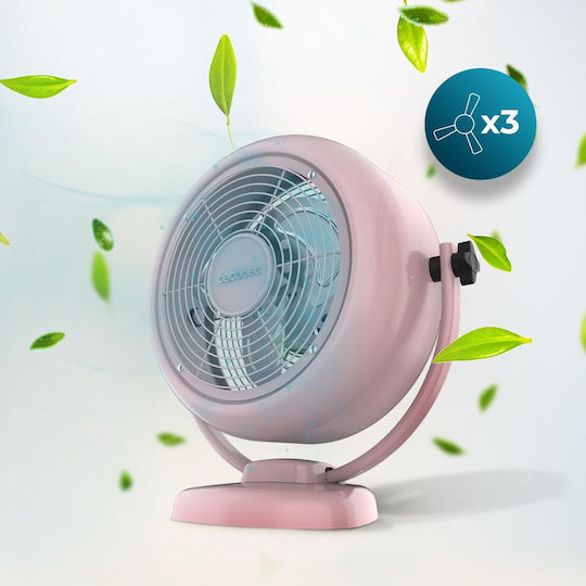 Cecotec EnergySilence 800 RetroDesk Επιτραπέζιος Ανεμιστήρας 20W Διαμέτρου 20cm Ροζ