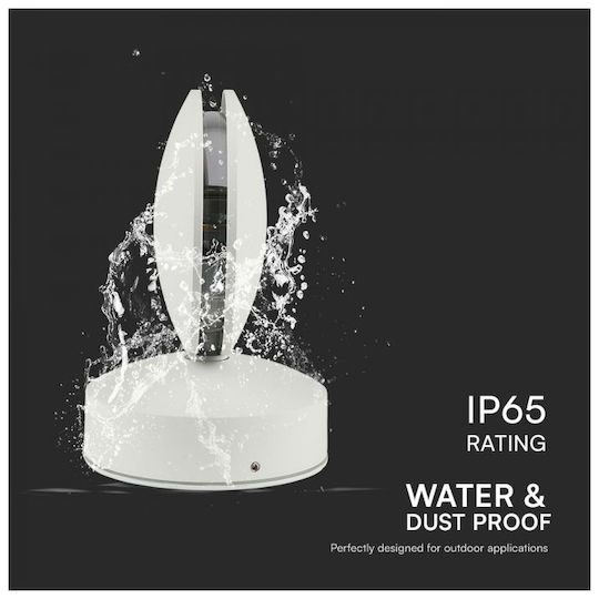 V-TAC Lumină de exterior montată pe perete LED IP65 7W cu Alb Cald Lumină 11x12x17εκ.