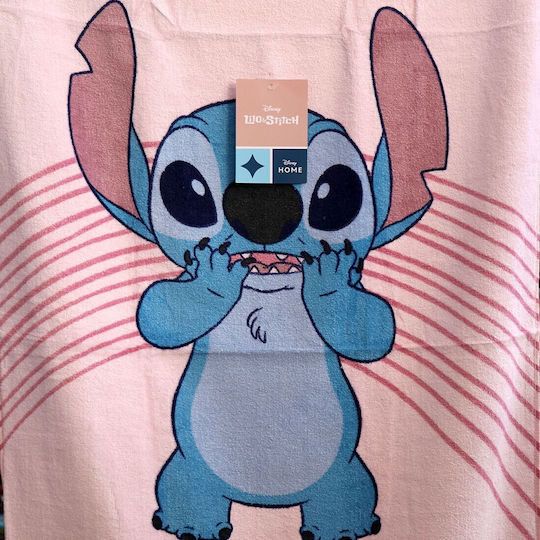 Disney Stitch Παιδική Πετσέτα Θαλάσσης Ροζ 120x60εκ.