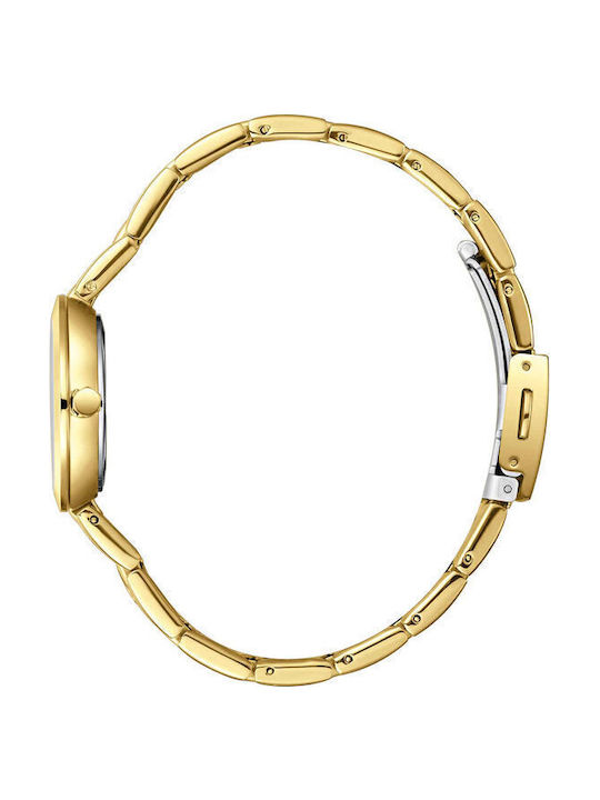 Lee Cooper Γυναικείο Ρολόι 28mm Μπαταρίας με Χρυσό Μεταλλικό Μπρασελέ