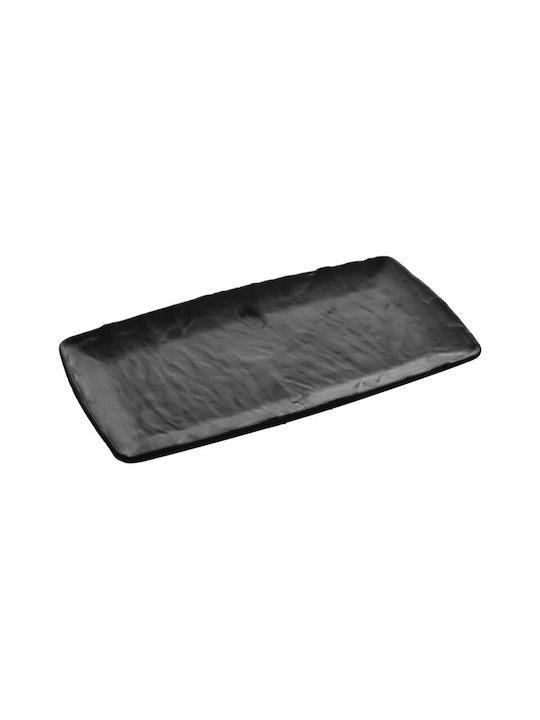 Viosarp Plate Shallow Rectangular made of Melamine Black 32.5x17.8cm