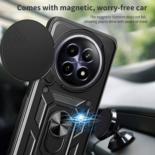 Techsuit Camshield Umschlag Rückseite Silikon / Kunststoff Schwarz (Honor Magic6 Pro)